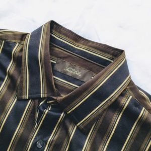 Tasso Elba Button Down Long Sleeve Shirt, Large